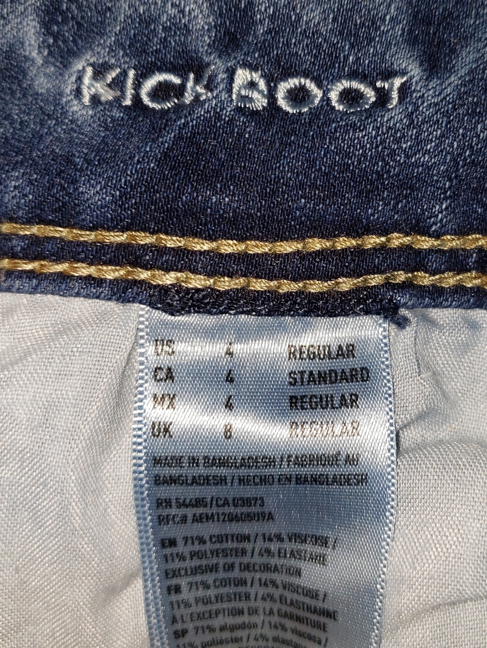 Vintage Y2K American Eagle Stretch Low Rise Kick Boot Jeans - Picture 6 of 6